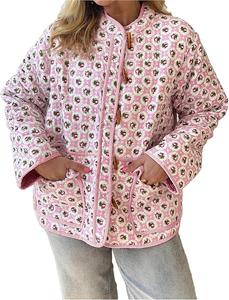 Dqbeng Women&#39;s Quilted Jacket, Pink
