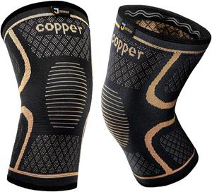 Pack of 2, JIUFENTIAN Copper Knee Braces for Men Women, Size: Large
