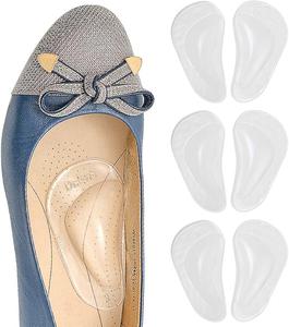 (3 Count) Pack of 1, Dr. Foot&#39;s Arch Support Shoe Insoles for Flat Feet, Clear