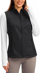 Soothfeel Women&#39;s Vest with Zipper Pockets, Medium, Black