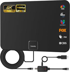 Vansky Digital Amplified Indoor HDTV Antenna, 16ft. Long Coax Cable