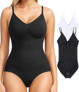 BRABIC Womens&#39; Seamless Sleeveless V-Neck Bodysuit Shapewear Tummy Control, Size: 40