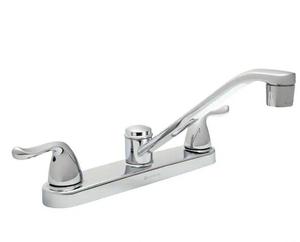 MSRP $50 - Glacier Bay Constructor 2-Handle Standard Kitchen Faucet in Chrome _ AN179