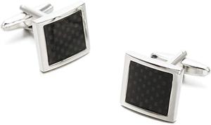 MSRP $50 - Carbon Fiber Cufflinks - Square _ BS029