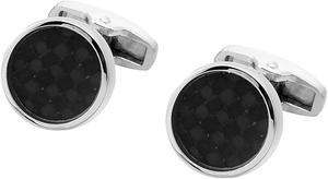 MSRP $50 - Carbon Fiber Cufflinks - Round _ BS030