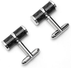 MSRP $50 - Carbon Fiber Cufflinks - Cylinder _ BS031