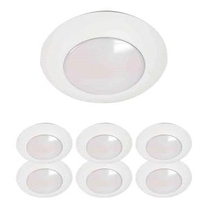 MSRP $50 - Halo HLCE 6 in. 3000K Integrated LED Recessed Light Trim (6-Pack) _ AN1164