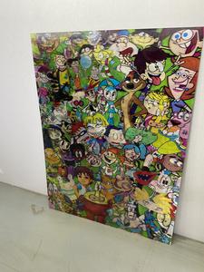 Cartoon Collage 3D Lenticular, 3 Images On One Print, See Photos