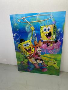 Spongebob Squarepants And Patrick 3D Lenticular, 3 Images On One Print, See Photos