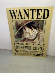 One Piece Anime Wanted Poster (Luffy, Etc) 3D Lenticular, 3 Images On One Print, See Photos