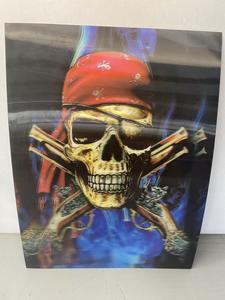 Pirate Skull 3D Lenticular, On One Print, See Photos
