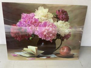 Flowers And Book 3D Lenticular, On One Print, See Photos