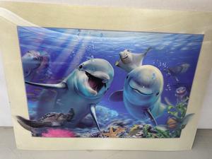 Dolphins 3D Lenticular, On One Print, See Photos