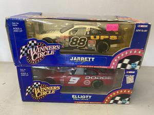 (Retail $40) NASCAR Winners Circle 1:24 Scale Die Cast Stock Cars (#88 &#38; #9 Cars)