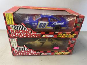 (Retail $40) NASCAR Racing Champions 1:24 Scale Die Cast Stock Cars (#63 &#38; #7 Cars)