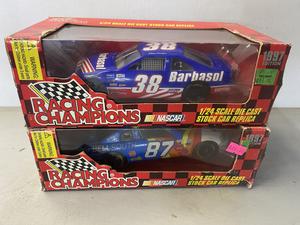 (Retail $40) NASCAR Racing Champions 1:24 Scale Die Cast Stock Cars (#38 &#38; #87 Cars)