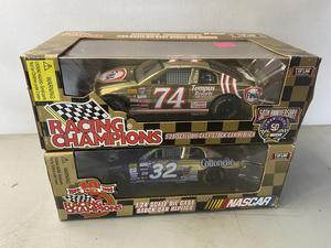 (Retail $45) NASCAR Racing Champions 1:24 Scale Die Cast Stock Cars (#74 &#38; #32 Cars) Limited Edition