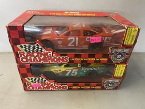 (Retail $40) NASCAR Racing Champions 1:24 Scale Die Cast Stock Cars (#21 &#38; #75 Cars)