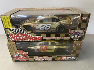 (Retail $45) NASCAR Racing Champions 1:24 Scale Die Cast Stock Cars (#26 &#38; #55 Cars) Limited Edition