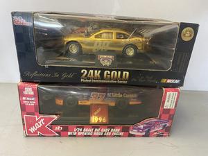 (Retail $50) NASCAR Racing Champions 1:24 Scale Die Cast Stock Cars (#99 Gold &#38; #37 Cars)