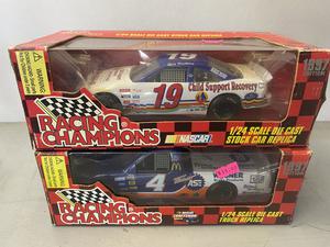(Retail $40) NASCAR Racing Champions 1:24 Scale Die Cast Stock Cars (#19 &#38; #4 Cars)