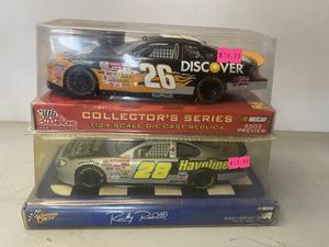(Retail $50) NASCAR Winners Circle 1:24 Scale Die Cast Stock Cars (#26 &#38; #28 Cars)