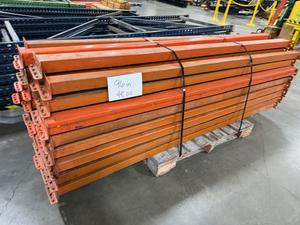 Industrial Pallet Racking with 8Ft Beams  96&#34;x42&#34;x240&#34;  with Metal Wire Decking (Already Broken Down on 3 Skids)