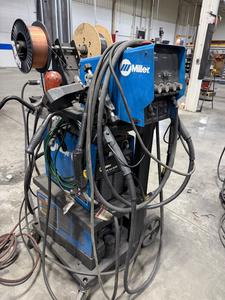 Miller XMT 304 CC/CV DC Inverter Arc Welder with Miller Coolmate 3 and Miller 70 Series Wire Feeder on Cart