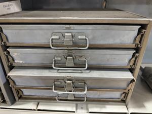 Four Drawer Bins With Assorted Bits and More
