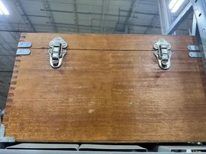 Pair of Mitutoyo Wood Boxes and More