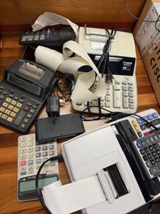 Group of Assorted Adding Machines and Calculators