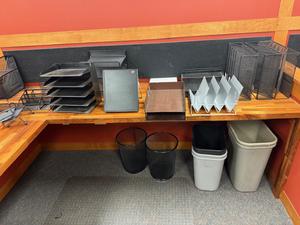 Group of File Organizers and Office Supplies