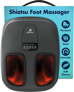 (Retail $134.99) Shiatsu Foot Massager with Heat &#38; Deep Kneading, Features Adjustable Heat &#38; 3 Compression Setting