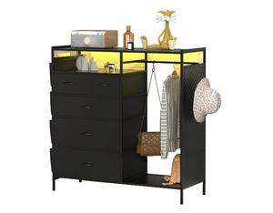 (Retail $59.99) 5-Drawer Wardrobe Dresser for Bedroom - Black