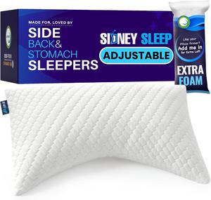 (Retail $54.99) Sidney Sleep Adjustable Memory Foam Pillow