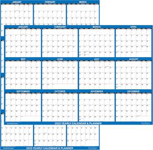Wall Calendar Erasable - White, 36&#34;x24&#34;