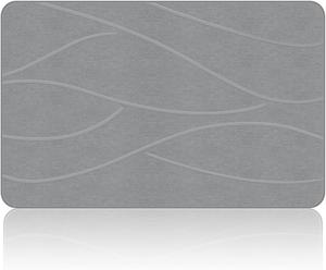 Veeloim Stone Bath Mat - Gray, 23.6&#34;x15.4&#34;