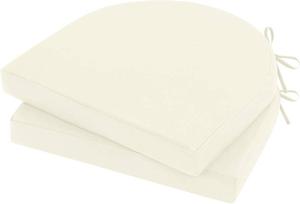 Topotdor Outoor Chair Cushions Set, 17x16x2 Inch, Cream