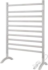 (Retail $159.99) NORTTA Freestanding Towel Warmer 10 Bars Plug In Option, 24x34 Inch, Brushed