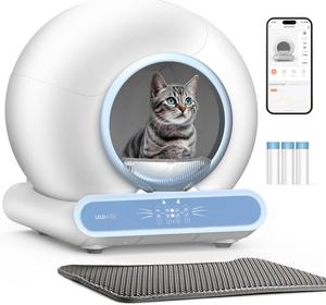 (Retail $359.99) Self Cleaning Litter Box, 65L+9L, Blue