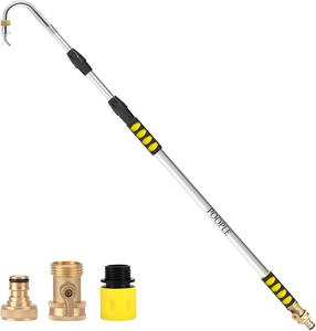 Telescopic Gutter Cleaning Tools with Hose Copper Attachment, 12Ft 