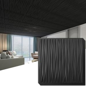 (Retail $69.99) Art3DWallpanels Ceiling Tiles, 24x24 Inch, Black