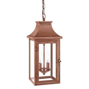 (Retail $94) Hampton Bay Flaxton Hanging Outdoor Pendant Light - Copper, 19.25&#34;