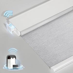 (Retail $96.99) MANSNIX Smart Motorized Blinds with Remote - Grey, 35&#34;W x 72&#34;H