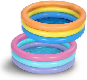 2 Packs Sloosh Multicolor Inflatable Kiddie Pools, 34&#34;