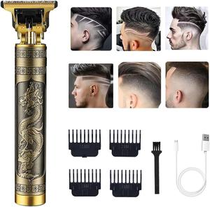 RQTYBUI Rechargeable Cordless Electric Hair Trimmer - Gold Dragon