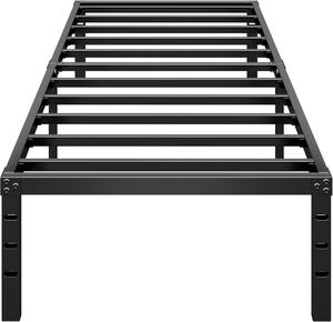 HLIPHA 18&#34; Metal Platform Bed Frame - Black, Twin