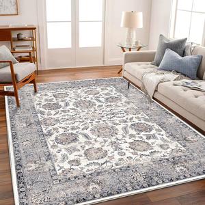 (Retail $98.99) CHAMPLANT Washable Area Rug - Blue/White, 8x10 