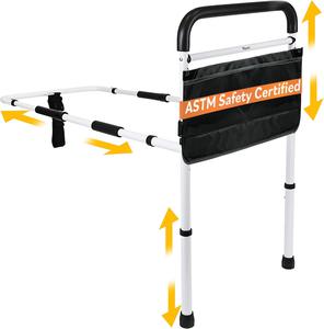 Vaunn Medical Adjustable Bed Assist Rail Handle - White/Black
