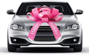 CarBowz Big Pink Car Bow, 30&#34;